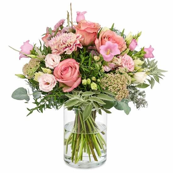 Affinität: Pastellstrauß Rosa Pfirsich, Blumenversand Zug